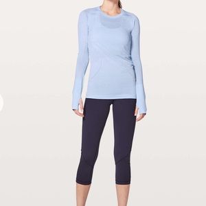 Lululemon 10 Swiftly L/S Crew Neck Light Blue